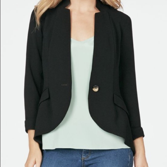 JUSTFAB Zip Back Blazer in Burgundy - Picture 6 of 6